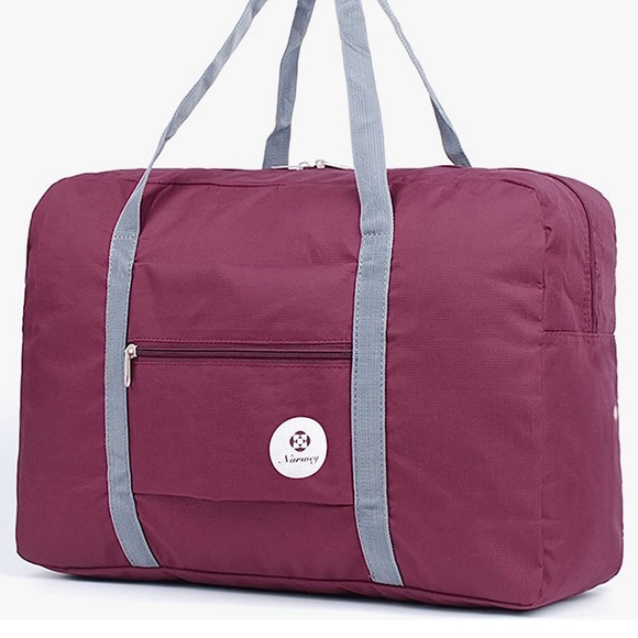 Narwey Handbags - Narwey | Wine Red Foldable Waterproof Duffel Bag